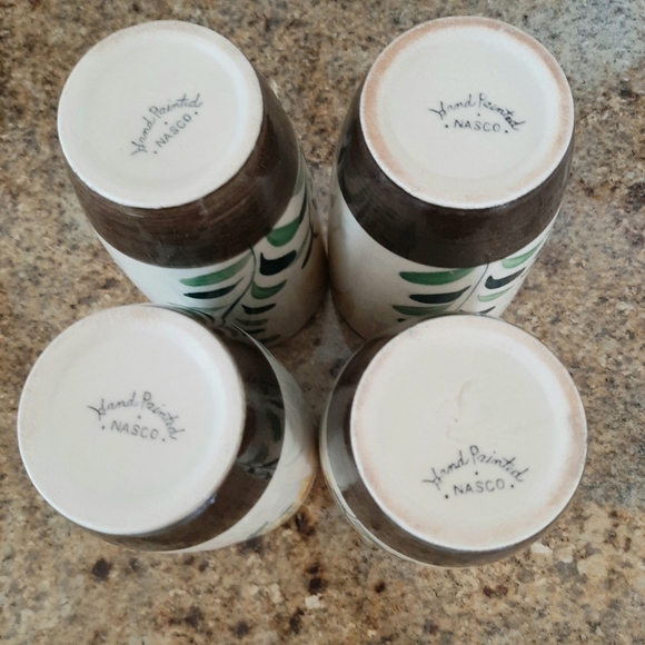 VTG NASCO HAND PAINTED CERAMIC TUMBLERS - Picture 5 of 10
